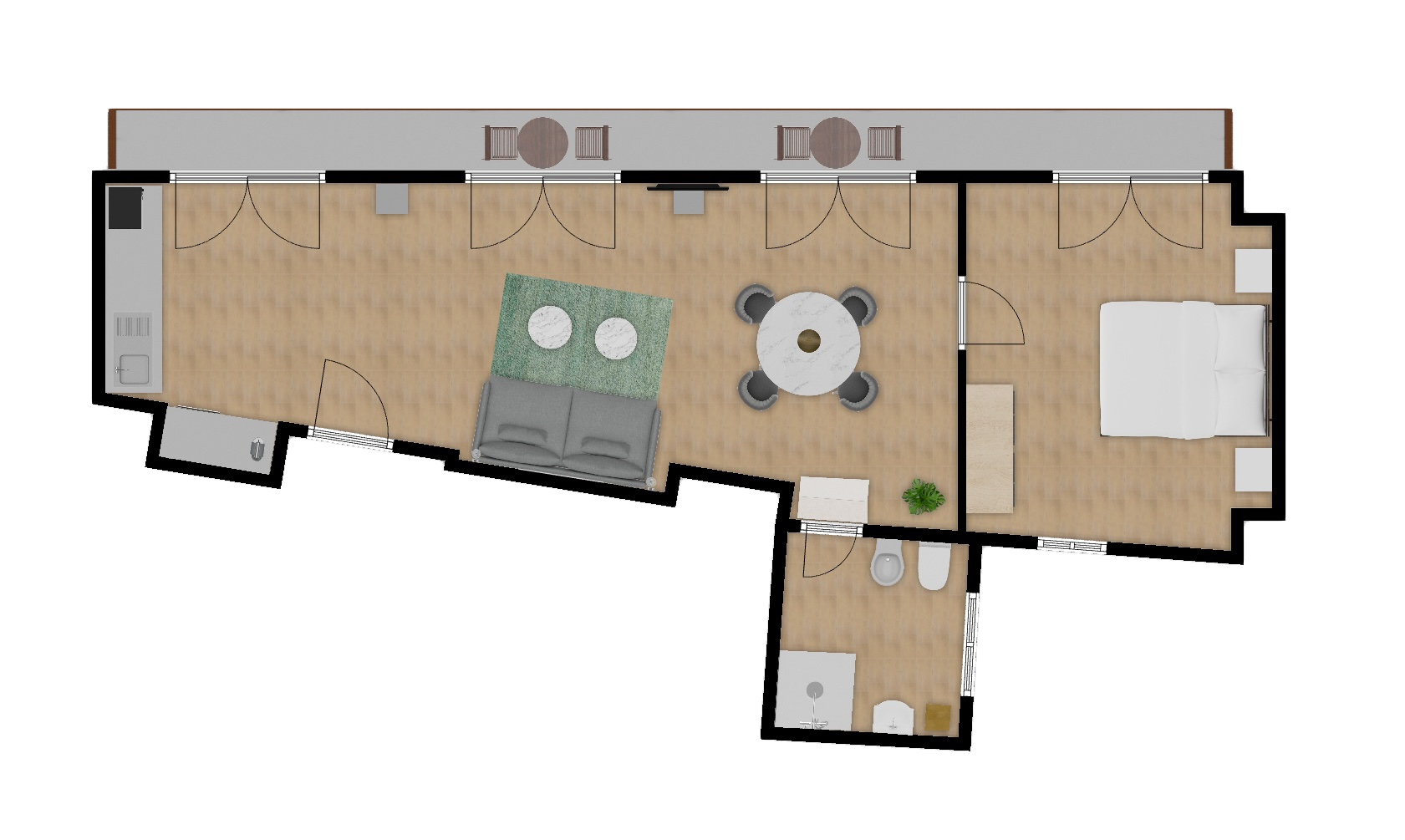 Floor plan Casa Desiré Valencia